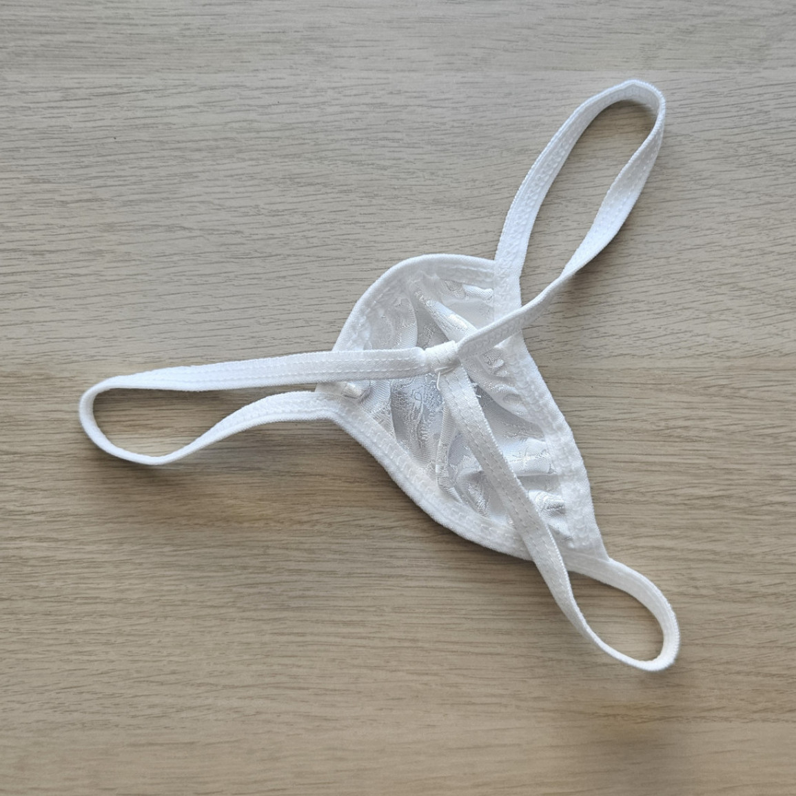White Satin Thongs